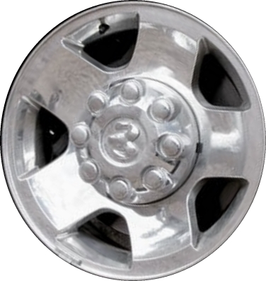 Dodge Ram 2500 2005-2013, Ram 3500 SRW 2005-2013 polished 17x8 aluminum wheels or rims. Hollander part number 2233, OEM part number Not Yet Known.