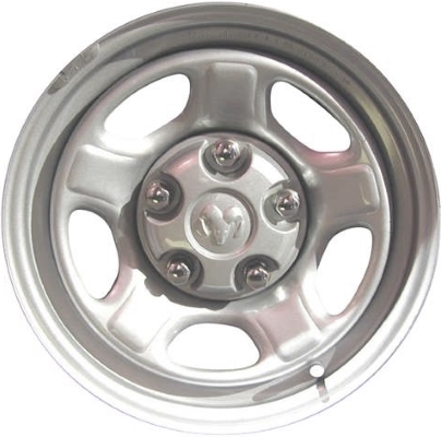 Dodge Dakota 2005-2011, Raider 2006-2010 powder coat silver 16x7 steel wheels or rims. Hollander part number STL2236, OEM part number Not Yet Known.