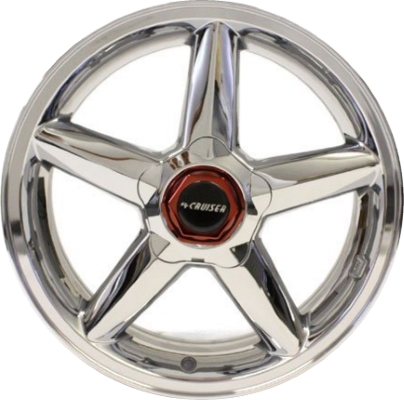Chrysler PT Cruiser 2001-2002 chrome 16x6 aluminum wheels or rims. Hollander part number ALY2275U85, OEM part number Not Yet Known.