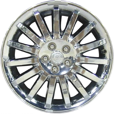 Chrysler PT Cruiser 2006-2010 chrome or platinum clad 17x6 aluminum wheels or rims. Hollander part number ALY2277HH, OEM part number Not Yet Known.