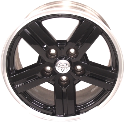 Dodge Dakota 2007-2011 black machined 18x8 aluminum wheels or rims. Hollander part number ALY2297U45HH, OEM part number Not Yet Known.