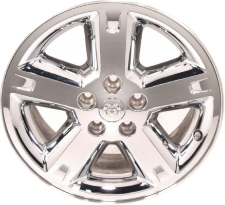 Dodge Nitro 2007-2012 chrome clad 17x7 aluminum wheels or rims. Hollander part number ALY2303B, OEM part number Not Yet Known.