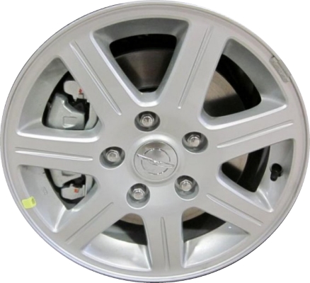 Chrysler Town & Country 2011-2012 powder coat silver 16x6.5 aluminum wheels or rims. Hollander part number ALY2400U20.PS06, OEM part number Not Yet Known.