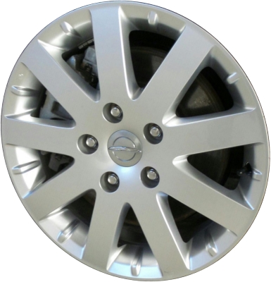 Chrysler Town & Country 2011-2016 powder coat hyper silver 17x6.5 aluminum wheels or rims. Hollander part number ALY2401, OEM part number Not Yet Known.