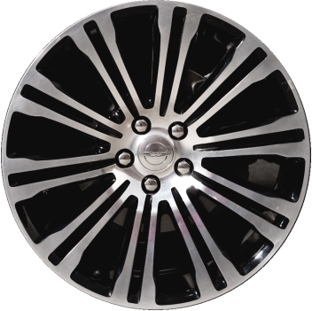 Chrysler 300 RWD 2011-2014 black polished 20x8 aluminum wheels or rims. Hollander part number ALY2420U90.LB01, OEM part number Not Yet Known.
