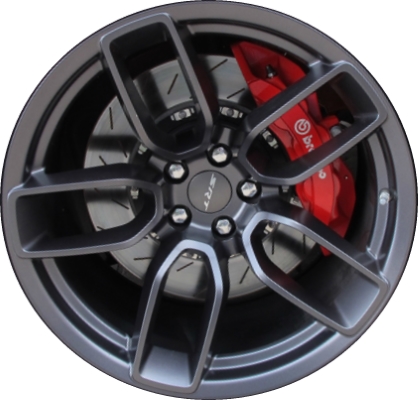 Dodge Challenger RWD 2018-2023, Charger RWD 2018-2023 powder coat hyper charcoal 20x11 aluminum wheels or rims. Hollander part number 2641U45, OEM part number 6CT34MALAC.