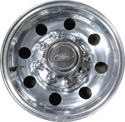 Ford Excursion 2000-2005, F-250 1999-2004, F-350 SRW 1999-2004 polished 16x7 aluminum wheels or rims. Hollander part number 3338U80, OEM part number 2C3Z1007AA.