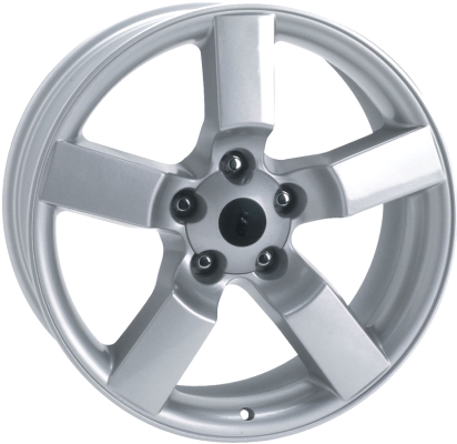 Ford F-150 2001-2002 powder coat silver 18x9.5 aluminum wheels or rims. Hollander part number ALY3420, OEM part number 1L3Z1007AA.