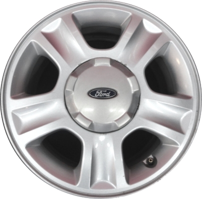 Ford Escape 2001-2007 powder coat silver 16x7 aluminum wheels or rims. Hollander part number ALY3595U20/3428, OEM part number 5L8Z1007CA, YL8Z1007DA.