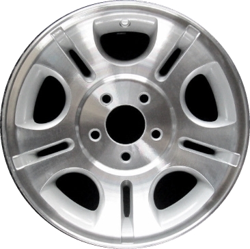 Ford Ranger 2010-2011 silver machined 15x7 aluminum wheels or rims. Hollander part number ALY3431A10/A.PS02, OEM part number AL5Z1007B.