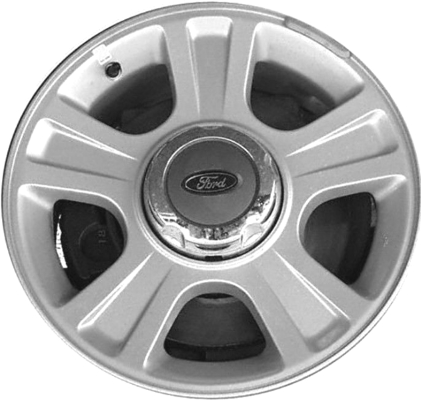 Ford Explorer 2002-2003 powder coat silver 16x7 aluminum wheels or rims. Hollander part number ALY3454, OEM part number 1L2Z1007BA.