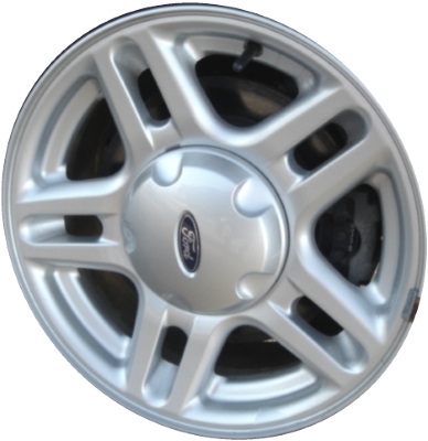 Ford Explorer 2002-2003 powder coat silver 16x7 aluminum wheels or rims. Hollander part number ALY3455, OEM part number 1L2Z1007SF.