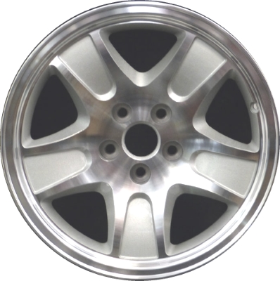 Ford Crown Victoria 1993-2002 silver machined 17x7 aluminum wheels or rims. Hollander part number ALY3471U20/A.PS02, OEM part number 1W7Z1007AA.
