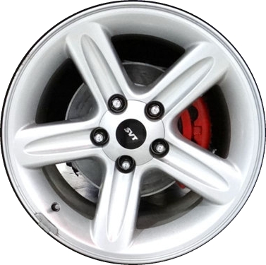 Ford F-150 2003-2004 powder coat silver 18x9.5 aluminum wheels or rims. Hollander part number ALY3489, OEM part number 3L3Z1007AA.