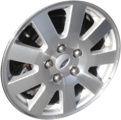 Ford Crown Victoria 2006-2011, Mercury Grand Marquis 2006-2007 silver machined 16x7 aluminum wheels or rims. Hollander part number 3622U10, OEM part number 6W7Z1007AA.