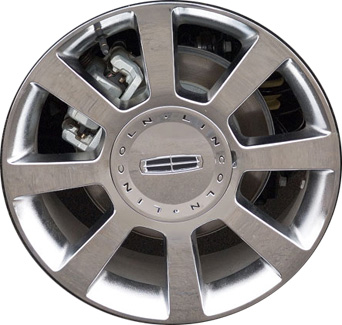 Lincoln MKZ 2007-2009, Zephyr 2006, Mercury Milan 2009-2010 chrome 17x7.5 aluminum wheels or rims. Hollander part number 3629, OEM part number 6H6Z1007BA, 8H6Z1007A, AN7Z1007A.
