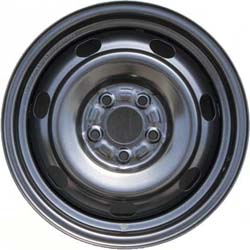 Ford Fusion 2006-2009, Mercury Milan 2006-2009 powder coat black 16x6.5 steel wheels or rims. Hollander part number STL3631, OEM part number 6E5Z1015BA.