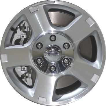 Ford Expedition 2007-2011 silver machined 17x8 aluminum wheels or rims. Hollander part number ALY3660, OEM part number 7L1Z1007E.