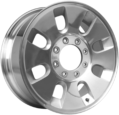 Ford F-250 2008-2010, F-350 SRW 2008-2010 polished 18x8 aluminum wheels or rims. Hollander part number 3690, OEM part number 7C3Z1007A.