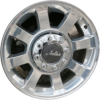 Ford F-250 2008-2010, F-350 SRW 2008-2010 polished 20x8 aluminum wheels or rims. Hollander part number 3693, OEM part number 7C3Z1007C.