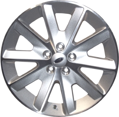 Ford Flex 2009-2012, MKT 2010-2013 silver machined 18x7.5 aluminum wheels or rims. Hollander part number 3769U10.PS02, OEM part number BA8Z1007C.