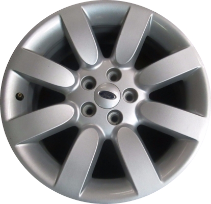 Ford Flex 2009-2012 powder coat silver 18x7.5 aluminum wheels or rims. Hollander part number ALY3770, OEM part number 8A8Z1007B.