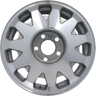 Cadillac Concours 1998-1999, DeVille 1998-1999 silver machined 16x7 aluminum wheels or rims. Hollander part number 4542, OEM part number .