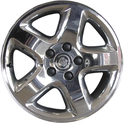 Cadillac Catera 2000-2001 chrome 16x7 aluminum wheels or rims. Hollander part number ALY4546U85, OEM part number 9127376.