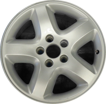 Cadillac Catera 2000-2001 powder coat silver 16x7 aluminum wheels or rims. Hollander part number ALY4547, OEM part number 9192428.
