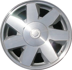 Cadillac Deville 2003-2005 silver machined 17x7.5 aluminum wheels or rims. Hollander part number ALY4571U10, OEM part number 9594397.