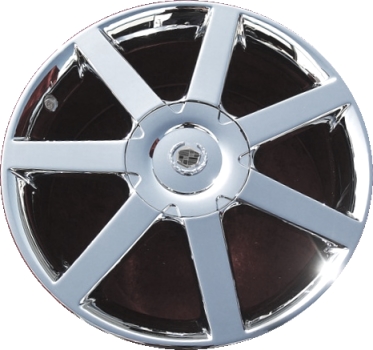 Cadillac XLR 2006-2008 chrome 18x8 aluminum wheels or rims. Hollander part number ALY4608/4576U85, OEM part number 9596990.