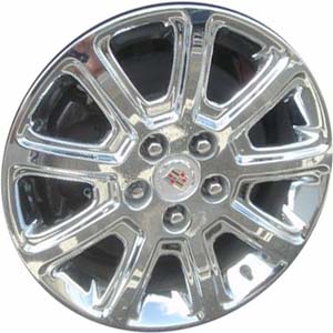 Cadillac DTS 2008-2009 chrome 17x7 aluminum wheels or rims. Hollander part number ALY4619, OEM part number 9596590.
