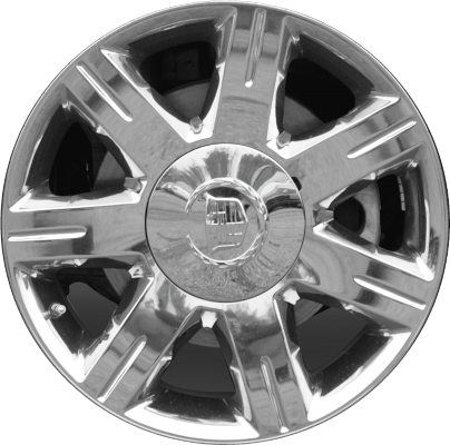 Cadillac DTS 2006-2007 chrome 17x7 aluminum wheels or rims. Hollander part number ALY4601/4636HH, OEM part number 9597468, 9595293.