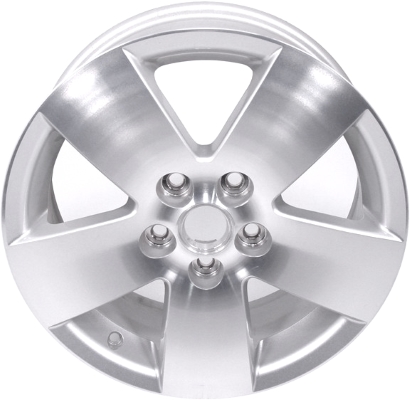 Chevrolet Malibu 2006-2008, Aura 2007-2010 silver machined 16x6.5 aluminum wheels or rims. Hollander part number 5045, OEM part number 9595925.