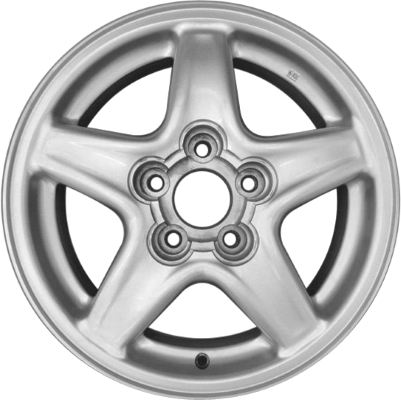 Chevrolet Camaro 1997-1999 powder coat silver or white 16x8 aluminum wheels or rims. Hollander part number ALY5056U, OEM part number 12363781, 12363783.