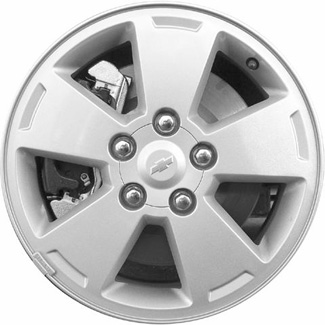 Chevrolet Impala 2006-2012, Monte Carlo 2006-2007 powder coat silver 16x6.5 aluminum wheels or rims. Hollander part number 5070, OEM part number 9595802.