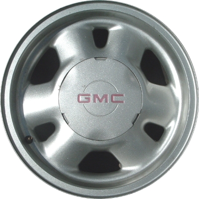 GMC Savana 1500 2003-2004, Sierra 1500 1999-2003, Yukon 1500 2000-2003 powder coat silver 16x7 aluminum wheels or rims. Hollander part number 5095U20/5080, OEM part number 12368954.
