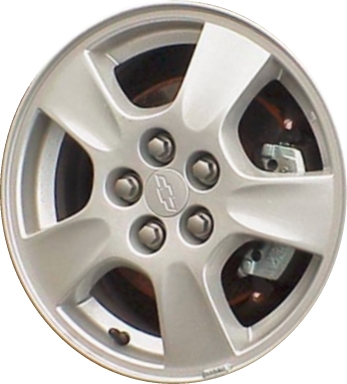 Chevrolet Cavalier 2000-2002 powder coat silver 15x6 aluminum wheels or rims. Hollander part number ALY5092, OEM part number 9593200.