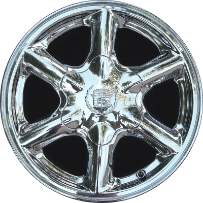 Cadillac Escalade 1999-2000, Yukon 1999-2000 chrome 16x7 aluminum wheels or rims. Hollander part number 5094, OEM part number 12368856, 12487562.