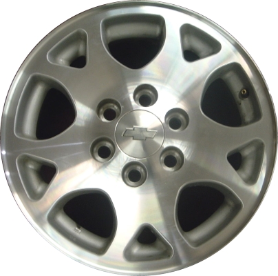 Chevrolet Suburban 1500 2001-2006, Tahoe 2001-2006 silver machined 17x7.5 aluminum wheels or rims. Hollander part number 5117, OEM part number 15766001.