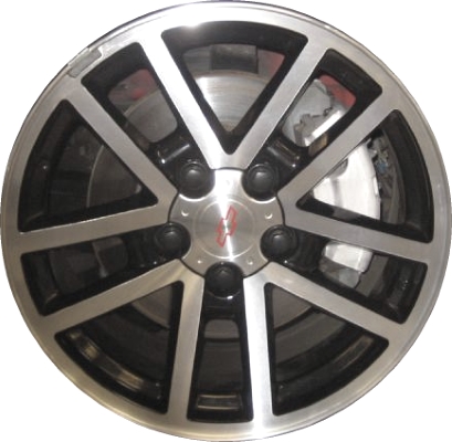 Chevrolet Camaro 2000-2002 black machined 17x9 aluminum wheels or rims. Hollander part number ALY5091U45/5150, OEM part number 88892486.