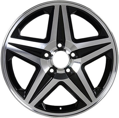 Chevrolet Impala 2004-2005, Monte Carlo 2004-2005 black machined 17x6.5 aluminum wheels or rims. Hollander part number 5187U45, OEM part number 9595955.