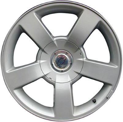 Chevrolet Silverado 1500 2003-2007, GMC Sierra 1500 2006-2007 powder coat silver 20x8.5 aluminum wheels or rims. Hollander part number 5243U20, OEM part number 12451753.