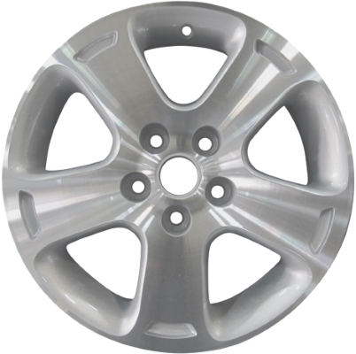 Chevrolet HHR 2006-2007 silver machined 16x6.5 aluminum wheels or rims. Hollander part number ALY5247U, OEM part number 9595415.