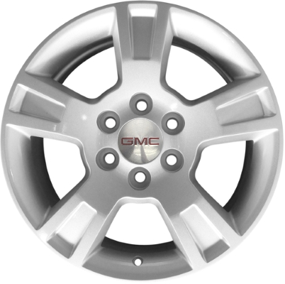 GMC Acadia 2007-2012 powder coat silver or machined 18x7.5 aluminum wheels or rims. Hollander part number ALY5280U, OEM part number 9596180, 9596179, 9598058, 9598057.
