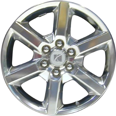 GMC Acadia 2007-2010, Outlook 2007-2010 polished 19x7.5 aluminum wheels or rims. Hollander part number 5283, OEM part number 9595827.