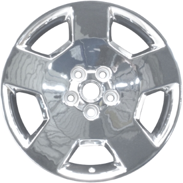 Chevrolet Impala 2008 chrome 18x7 aluminum wheels or rims. Hollander part number ALY5074U85/5332, OEM part number 9597121.