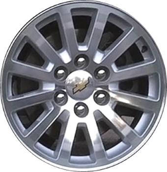 Chevrolet Tahoe 2008-2014, Yukon 1500 2008-2014 polished 18x8 aluminum wheels or rims. Hollander part number 5355U80, OEM part number 9597981.