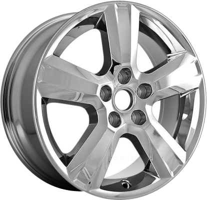Chevrolet Malibu 2010-2012 chrome clad 17x7 aluminum wheels or rims. Hollander part number ALY5436, OEM part number 9597750.