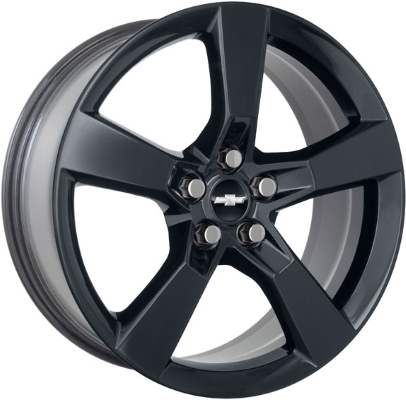 Chevrolet Camaro 2010-2015 powder coat black 20x8 aluminum wheels or rims. Hollander part number ALY5444U45/5443, OEM part number 22751405, 19301170.